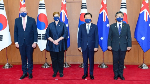 한국-호주 외교, 국방 장관들. 사진제공=외교부